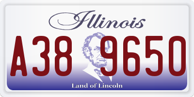IL license plate A389650