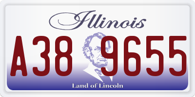 IL license plate A389655