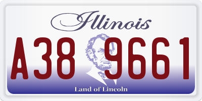 IL license plate A389661