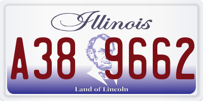 IL license plate A389662