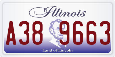 IL license plate A389663