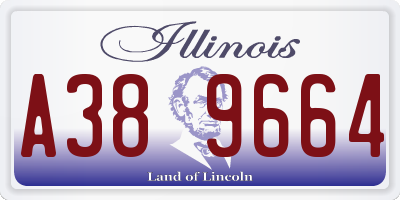 IL license plate A389664