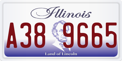 IL license plate A389665