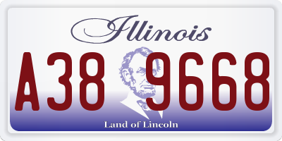 IL license plate A389668