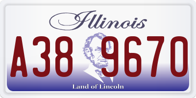 IL license plate A389670