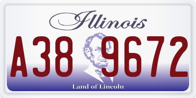 IL license plate A389672