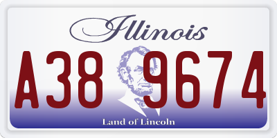 IL license plate A389674