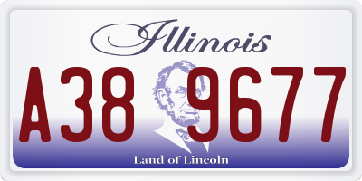 IL license plate A389677