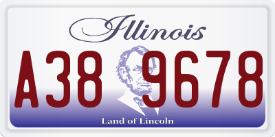 IL license plate A389678