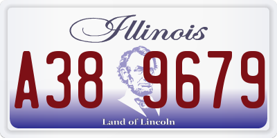 IL license plate A389679