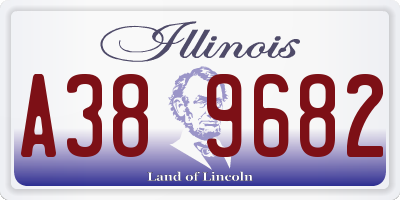 IL license plate A389682