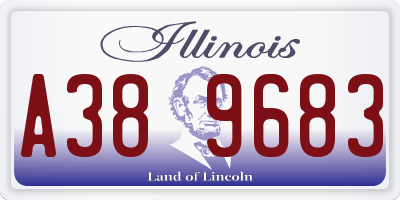 IL license plate A389683
