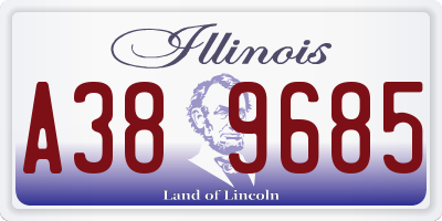 IL license plate A389685