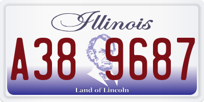 IL license plate A389687