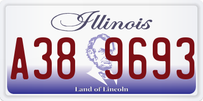 IL license plate A389693