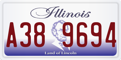 IL license plate A389694