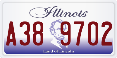 IL license plate A389702