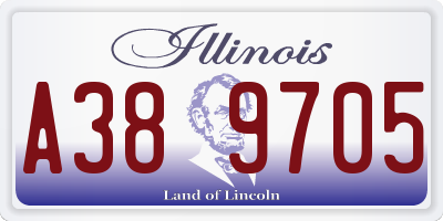 IL license plate A389705