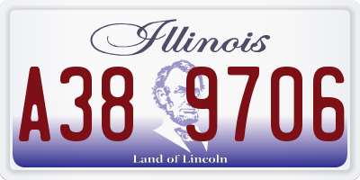 IL license plate A389706
