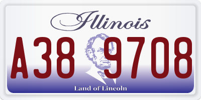 IL license plate A389708