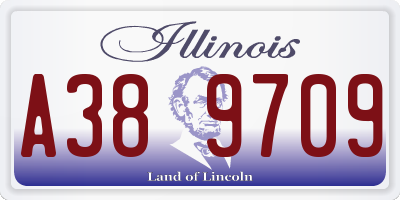 IL license plate A389709