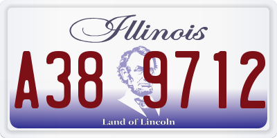 IL license plate A389712