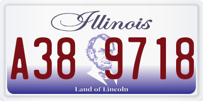 IL license plate A389718