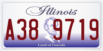 IL license plate A389719