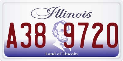 IL license plate A389720