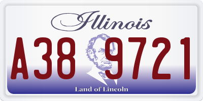 IL license plate A389721