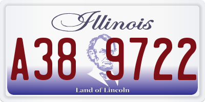 IL license plate A389722
