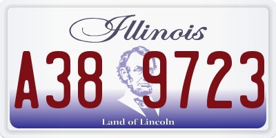 IL license plate A389723