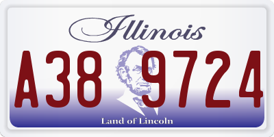 IL license plate A389724