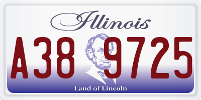 IL license plate A389725