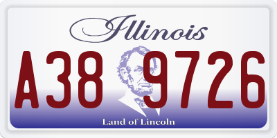 IL license plate A389726