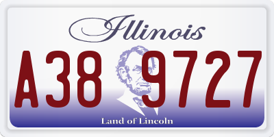 IL license plate A389727