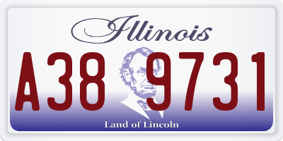 IL license plate A389731