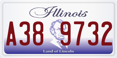 IL license plate A389732