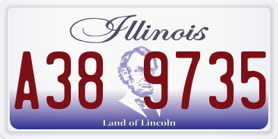 IL license plate A389735