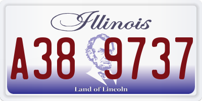 IL license plate A389737
