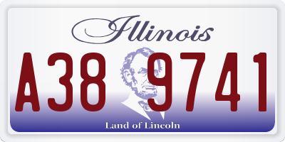 IL license plate A389741