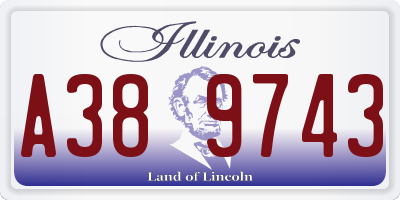 IL license plate A389743
