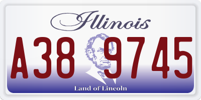 IL license plate A389745