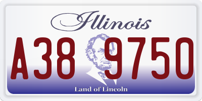 IL license plate A389750