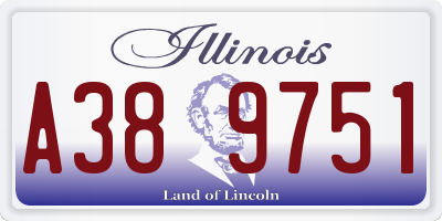 IL license plate A389751