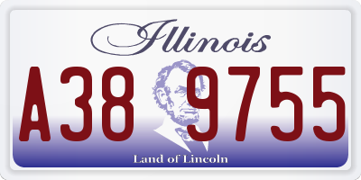 IL license plate A389755