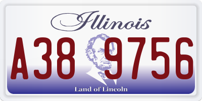 IL license plate A389756