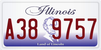 IL license plate A389757