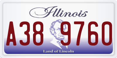 IL license plate A389760