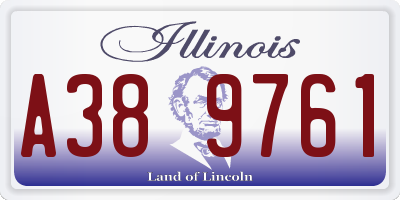 IL license plate A389761